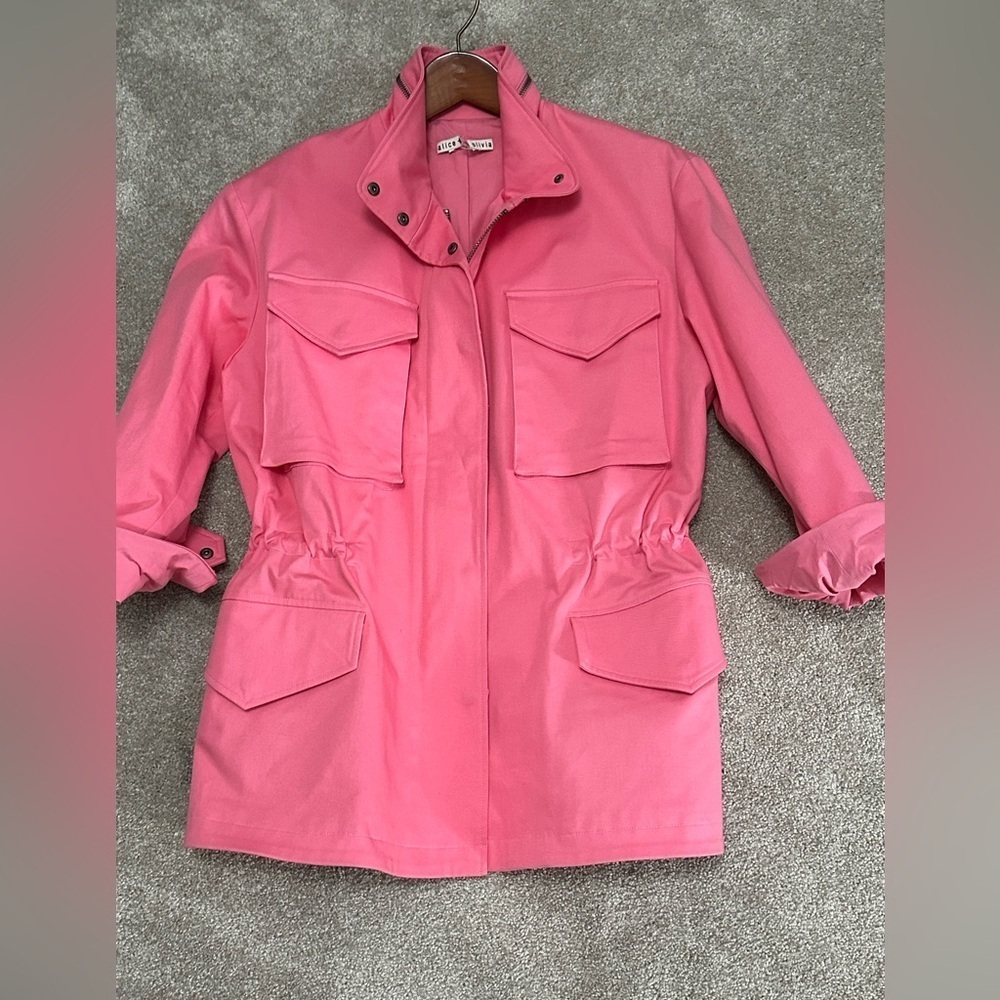 Alice & Olivia Pink Cargo Jacket - Sample Sale - NWOT - size Medium - Barbiecore - Picture 6 of 12